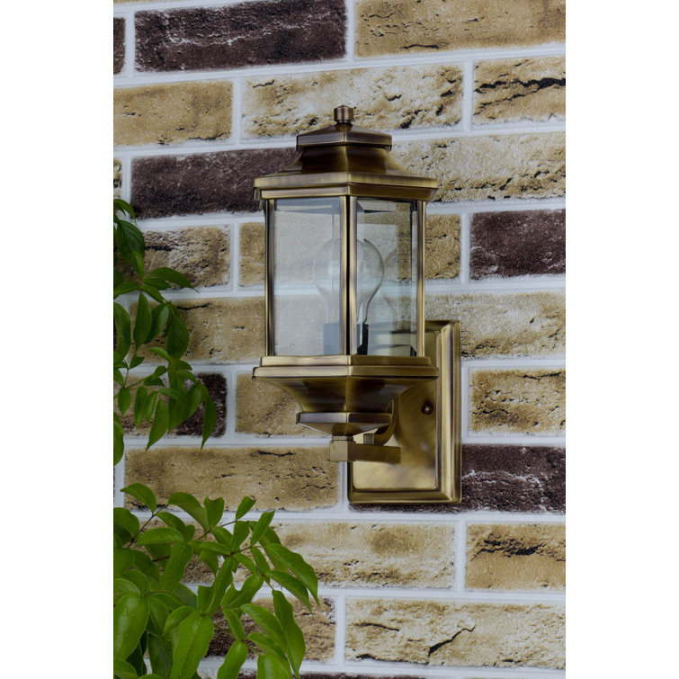 Antique brass on sale outdoor lantern